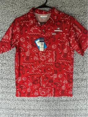 Columbia PFG Georgia Bulldogs Super Slack Tide Shirt Youth XL NWT
